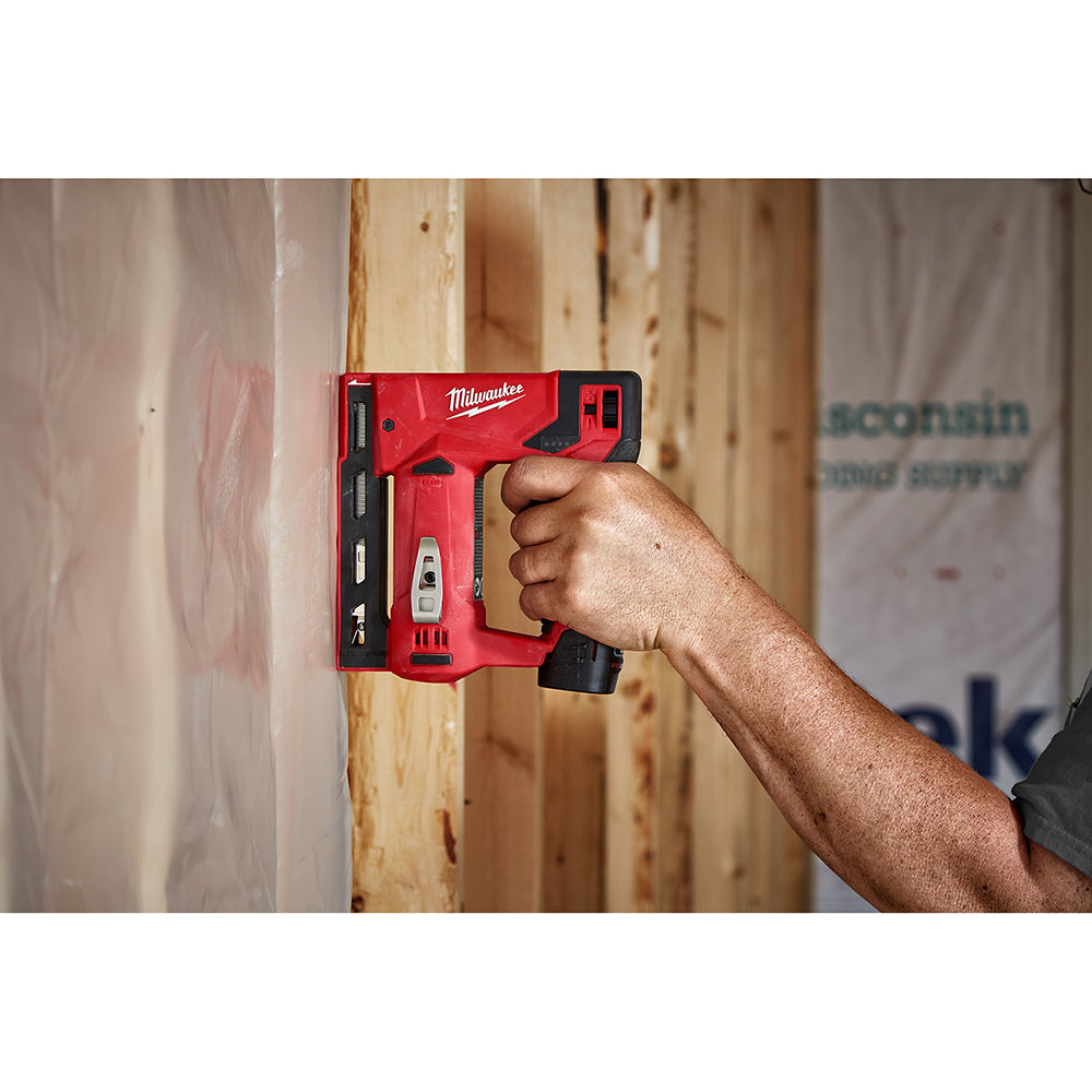 Milwaukee 2447-20 M12 12V 3/8 Cordless Li-Ion Crown Stapler - Bare Tool