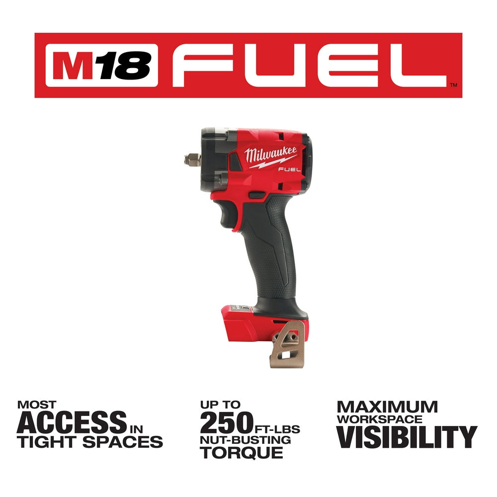Milwaukee 2854-20 M18 FUEL 18V 3/8 Impact Wrench w/Friction Ring -Bare Tool