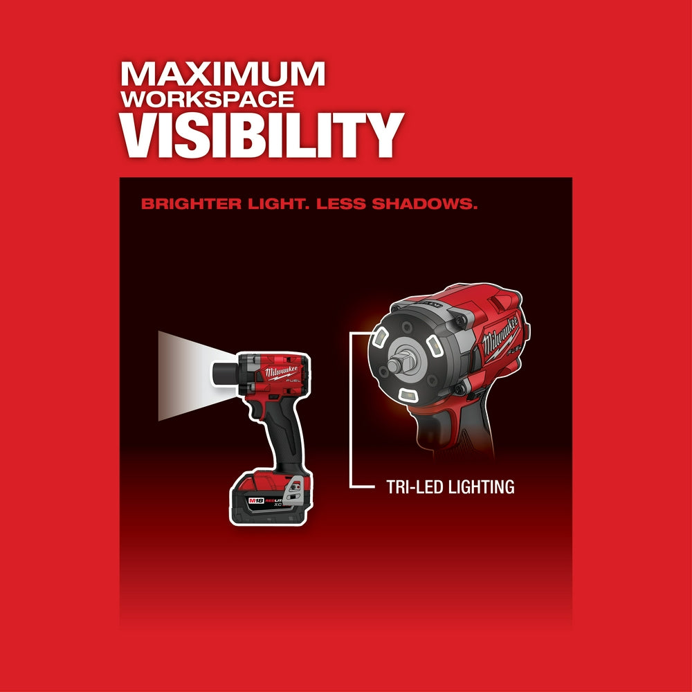 Milwaukee 2854-20 M18 FUEL 18V 3/8 Impact Wrench w/Friction Ring -Bare Tool
