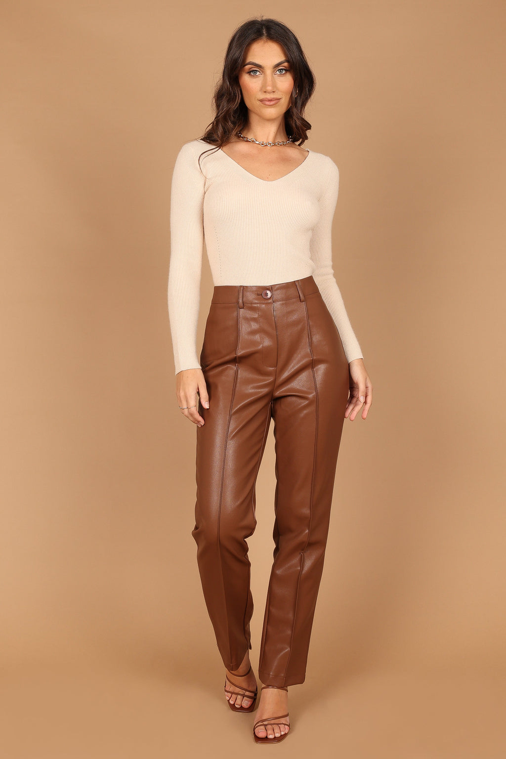 Layah Knit Sweater - Beige