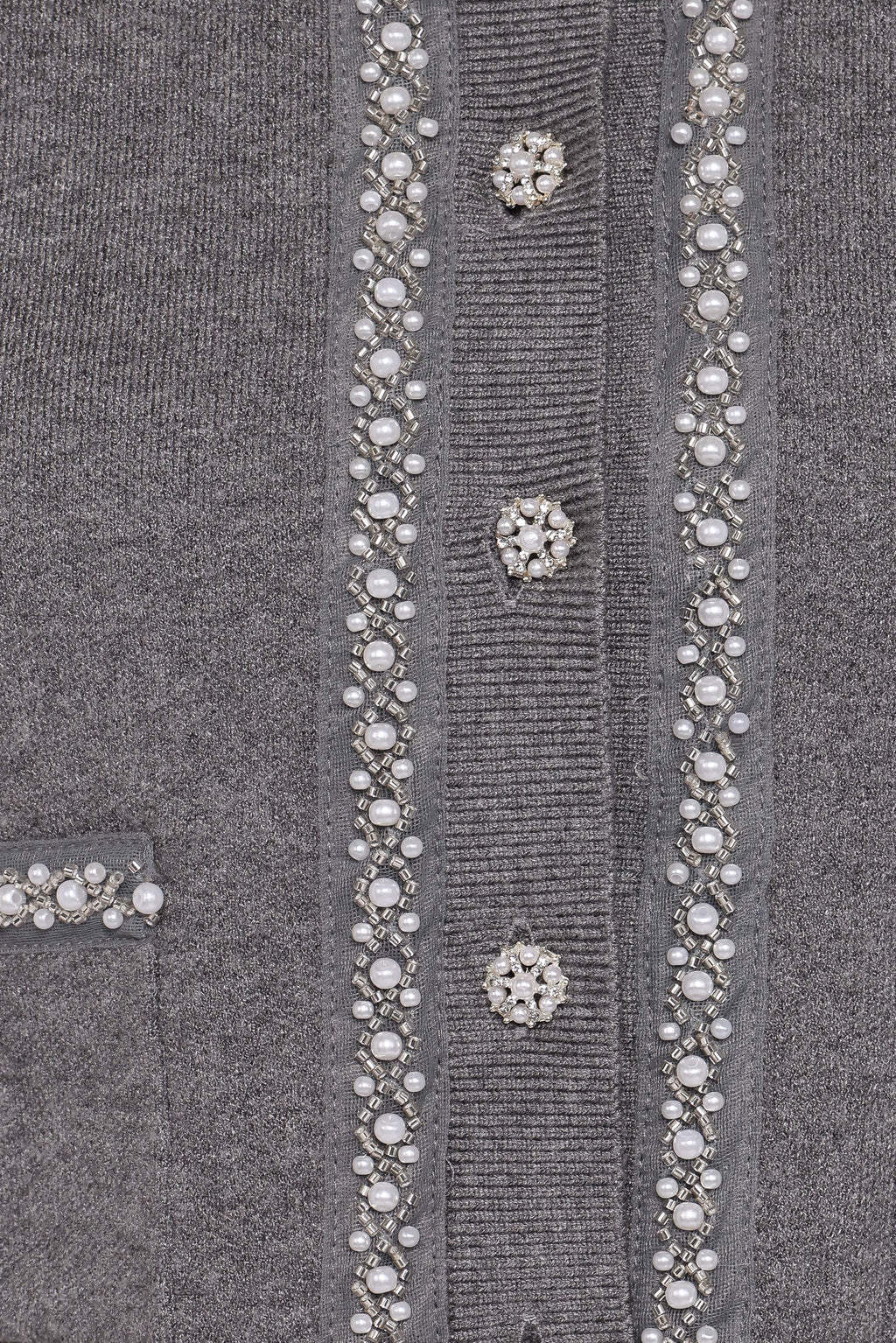 Lumi Pleated Skirt Sweater Set - Grey